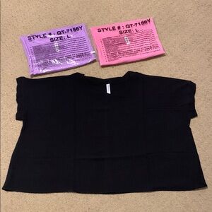 Zenana black short sleeve top NEW